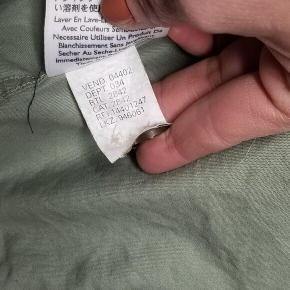 Eddie Bauer Mens XL Long Sleeve Green Button Front Cotton Shirt Gorpcore Outdoor - Picture 6 of 10